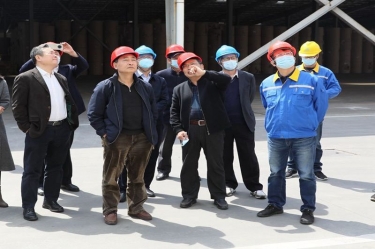 生态环境部科财司副司长付川一行考察由MILE米乐纸业承担的国家科技重大专项示范工程